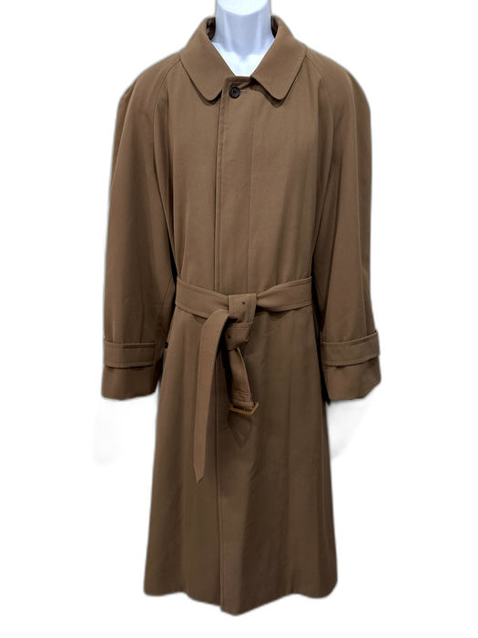 Burberry Size 40 Tan Cotton Blend Solid Overcoat Men's Jacket Tan / 40