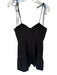 Gianni Bini Size 4 Black Polyester Blend Spaghetti Strap Tie Straps Ruffle Dress Black / 4