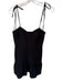 Gianni Bini Size 4 Black Polyester Blend Spaghetti Strap Tie Straps Ruffle Dress Black / 4
