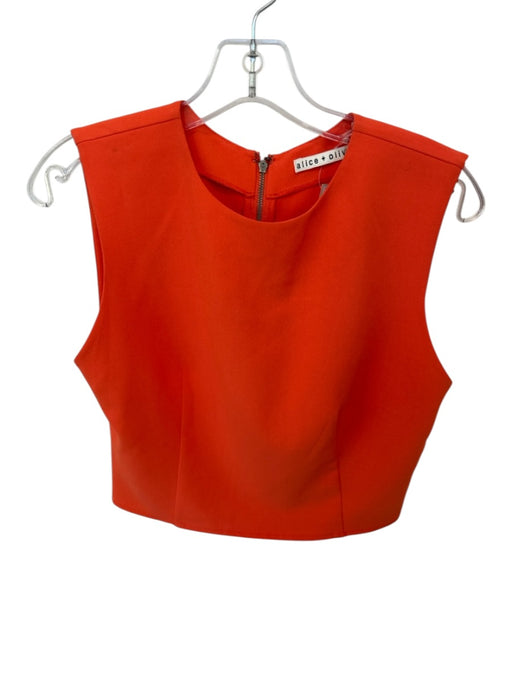 Alice + Olivia Size S Orange Polyester Back Zip Tank Top Orange / S