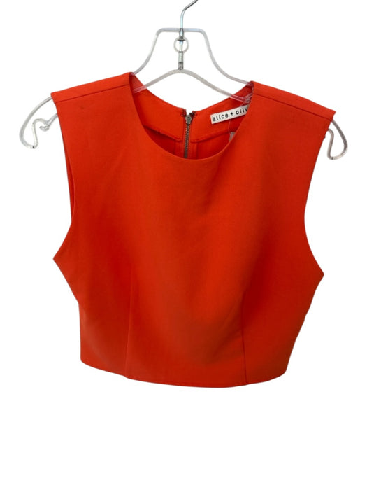 Alice + Olivia Size S Orange Polyester Back Zip Tank Top Orange / S