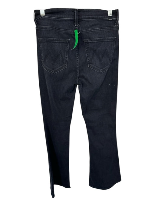 Mother Size 27 Black Cotton Blend High Waist Flare Jeans Black / 27