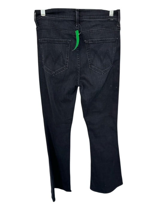 Mother Size 27 Black Cotton Blend High Waist Flare Jeans Black / 27