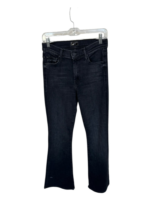 Mother Size 27 Black Cotton Blend High Waist Flare Jeans Black / 27