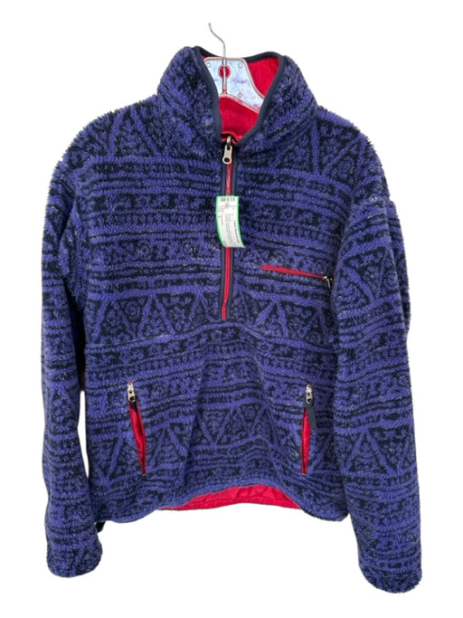 Patagonia Size S Purple & Red Polyester & Nylon Half Zip Reversable Jacket Purple & Red / S