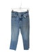 Zara Size 4 Med Light Wash Cotton High Waist Straight Leg Raw Hem Jeans Med Light Wash / 4