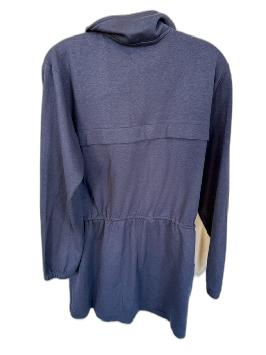 Grey State Size XS Navy Cotton Blend Drawstring Long Sleeve Collar Jacket Navy / XS