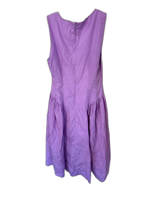 TCEC Size M Purple Polyester Blend Pleat Detail Dress Purple / M