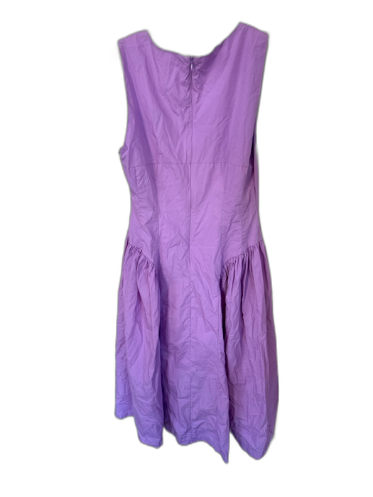 TCEC Size M Purple Polyester Blend Pleat Detail Dress Purple / M
