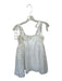 Amanda Uprichard Size S White Polyester Tie Straps Grid Baby Doll Dress White / S
