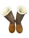 Ugg Shoe Size 4 Brown Suede Shearling Lined Buttons Boots Brown / 4