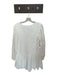 Eden Size M White Cotton Blend Button Down Eyelet V Neck Long Sleeve Dress White / M