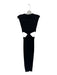 Zara Size M Black Cotton Ribbed V Neck Sleeveless Cut Out Dress Black / M