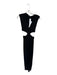 Zara Size M Black Cotton Ribbed V Neck Sleeveless Cut Out Dress Black / M