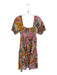 Crystal Sky Size M Multi Cotton Balloon Half Sleeve Floral Square Neck Dress Multi / M