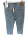Zara Size 8 Light Wash Cotton High Waist Straight Leg Raw Hem Jeans Light Wash / 8