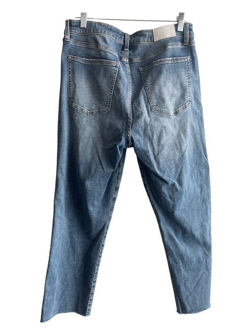 Pistola Size 31 Medium Wash Cotton Blend Raw Hem Mid Rise Straight Leg Jeans Medium Wash / 31