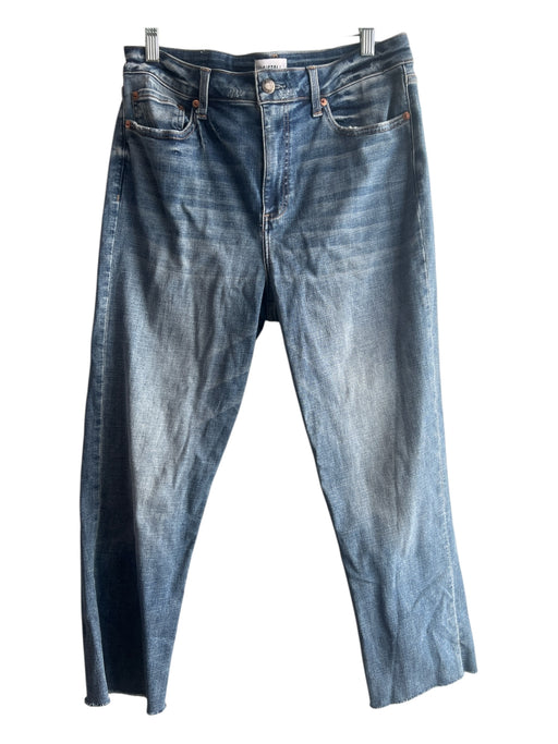 Pistola Size 31 Medium Wash Cotton Blend Raw Hem Mid Rise Straight Leg Jeans Medium Wash / 31