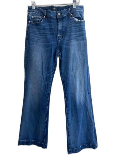 7 For All Mankind Size 31 Medium Wash Cotton Blend Mid Rise Zip & Button Jeans Medium Wash / 31