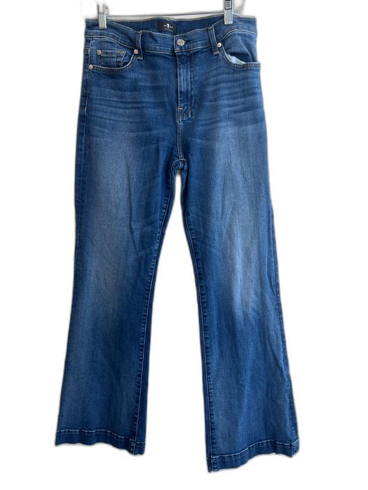 7 For All Mankind Size 31 Medium Wash Cotton Blend Mid Rise Zip & Button Jeans Medium Wash / 31