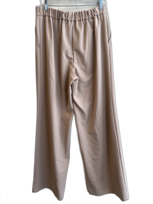 Nordstrom Size 12 Khaki Beige Polyester Blend Elastic Back High Rise Pants Khaki Beige / 12