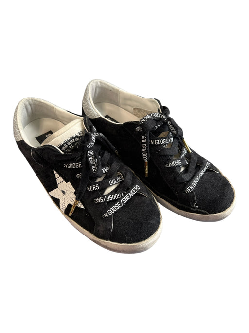 Golden Goose Shoe Size 39 Black, Silver, White Leather & Textile Star Sneakers Black, Silver, White / 39