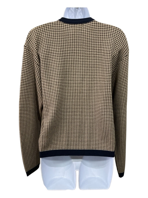 Christian Dior Separates Size M Navy Blue & Beige Lambswool & Acrylic Cardigan Navy Blue & Beige / M