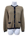 Christian Dior Separates Size M Navy Blue & Beige Lambswool & Acrylic Cardigan Navy Blue & Beige / M