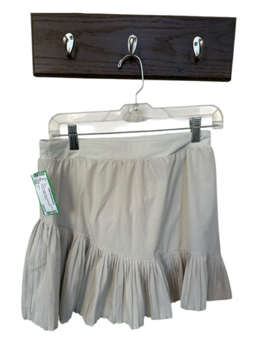 Spanx Size L Bone Polyester Blend Waist Band Pleated Athletic Skort Bone / L