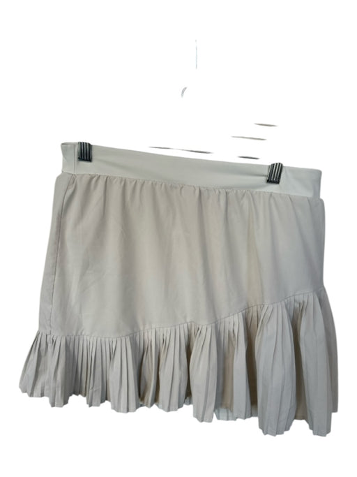 Spanx Size L Bone Polyester Blend Waist Band Pleated Athletic Skort Bone / L