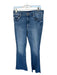Mother Size 30 Med Light Wash Cotton Blend High Waist Flare Raw Hem Jeans Med Light Wash / 30