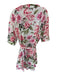 Mumu Size One Size Pink & Green Polyester Wrap Floral Midi Dress Pink & Green / One Size
