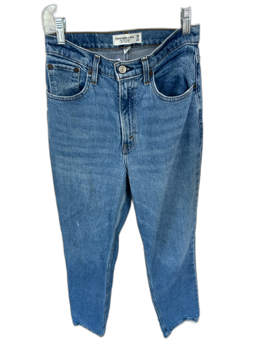 Abercrombie & Fitch Size 26 Med Dark Wash Cotton Blend High Waist Jeans Med Dark Wash / 26