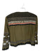 Veronica Beard Size L Olive Green & Orange Cotton Embroidered Beaded Jacket Olive Green & Orange / L