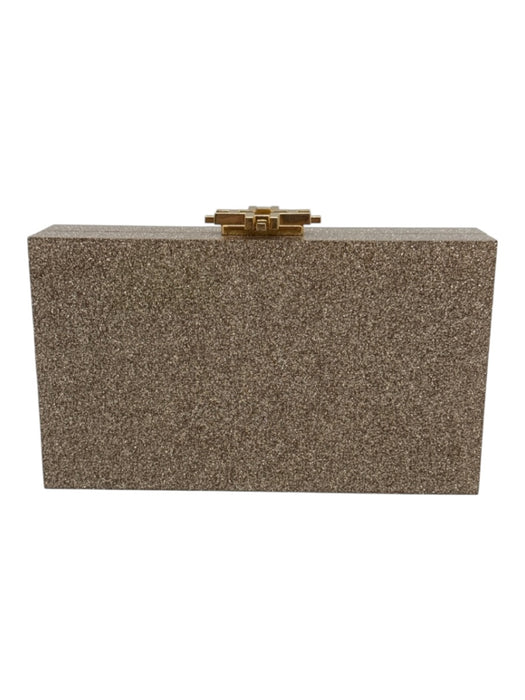 India Hicks Gold Tone Glitter Plastic Shell Removable Chain Snap Closure Bag Gold Tone