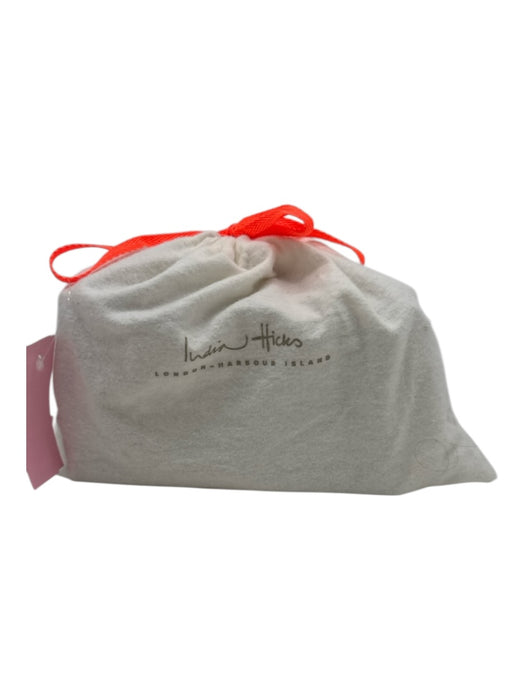 India Hicks Gold Tone Glitter Plastic Shell Removable Chain Snap Closure Bag Gold Tone