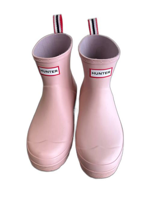 Hunter Shoe Size 8 Pastel Pink Rubber Almond Toe Above Ankle Rainboot Boots Pastel Pink / 8