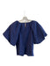 P Cill Size L Navy Polyester Round Neck Short Puff Sleeve Side Zip Top Navy / L