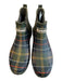 Barbour Shoe Size 6 Green Rubber Round Toe Plaid Elastic Side Panels Booties Green / 6