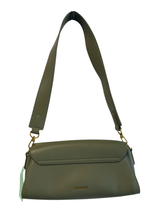 Rachel Zoe Olive Green Leather Top Handle Shoulder Bag Gold Hardware Bag Olive Green / S