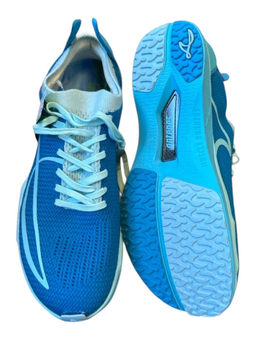 Antepes Shoe Size 11.5 New Aqua & Blue Canvas Lace Up Running Men's Sneakers Aqua & Blue / 11.5