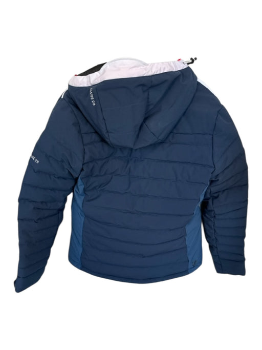 Dare2b Size L Navy & Coral Polyester Puffer Full ZIp Ski Coat Navy & Coral / L