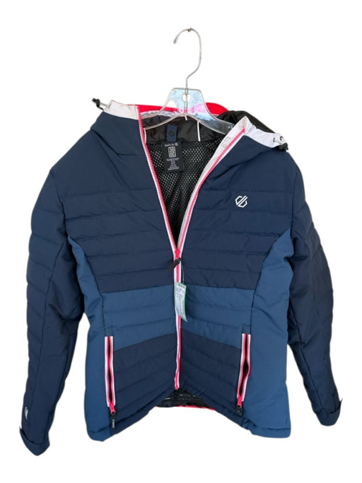 Dare2b Size L Navy & Coral Polyester Puffer Full ZIp Ski Coat Navy & Coral / L