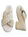 Beach by Matisse Shoe Size est 6 Tan Straw Platform Crossover Block Heel Sandals Tan / est 6