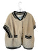 Oli & Hali Size S Cream & Black Faux Shearling Short Sleeve Fuzzy Jacket Cream & Black / S