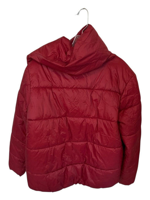 Banana Republic Size S Maroon Nylon Long Sleeve Puffer Snap Buttons Jacket Maroon / S