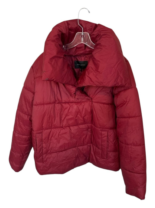 Banana Republic Size S Maroon Nylon Long Sleeve Puffer Snap Buttons Jacket Maroon / S