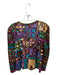 Laurence Kazar Size L Multi Sequin Long Sleeve Open Front Jacket Multi / L