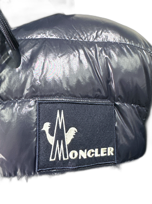Moncler Size XXL Navy Blue Cotton Zip Up Drawstring Hood Men's Jacket Navy Blue / XXL