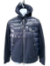 Moncler Size XXL Navy Blue Cotton Zip Up Drawstring Hood Men's Jacket Navy Blue / XXL